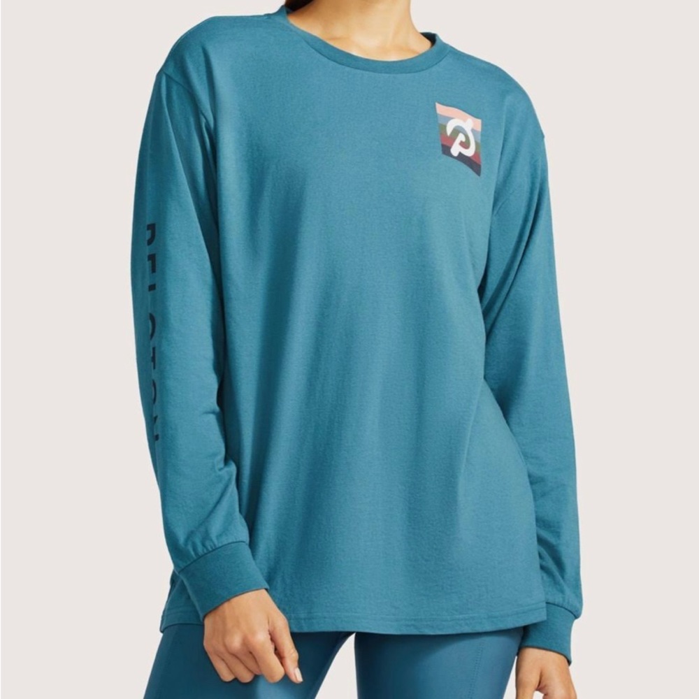 Peloton Venice Oversized Blue Long Sleeve Shirt
